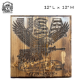 USA Eagle 250 Years Wooden Wall Sign  (12" x 12")