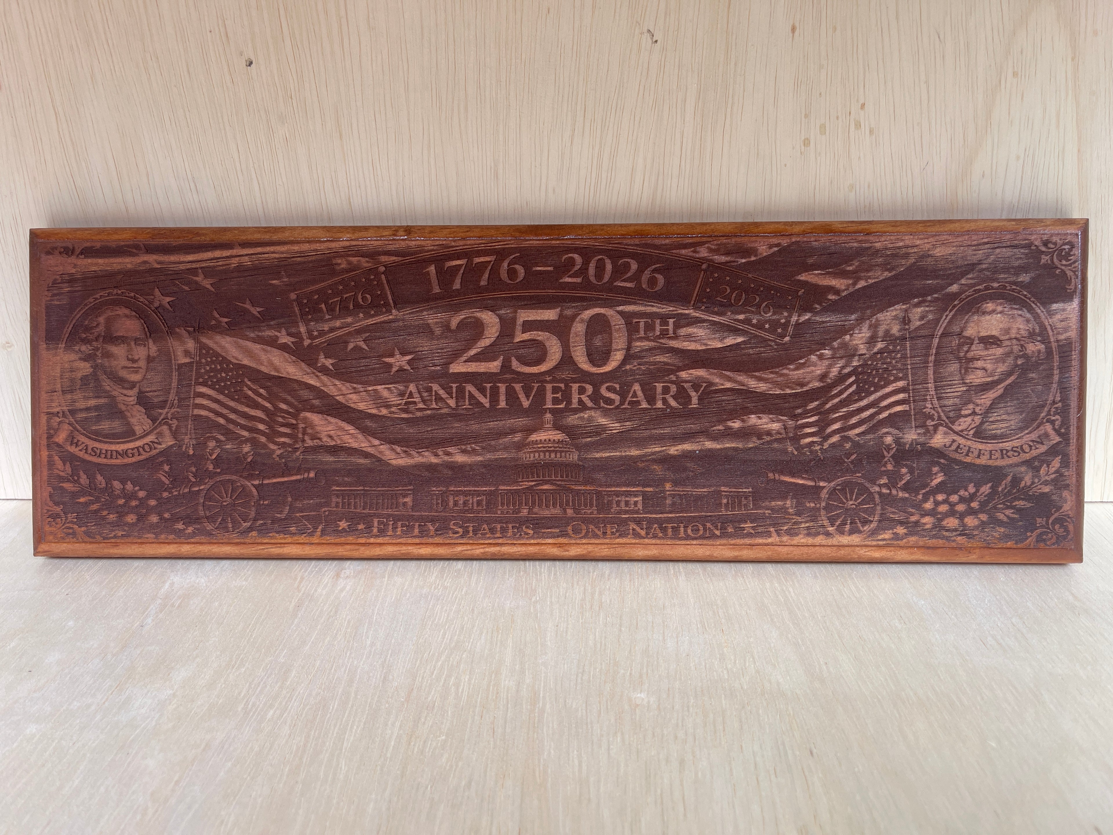 250th Anniversary Wooden Sign
